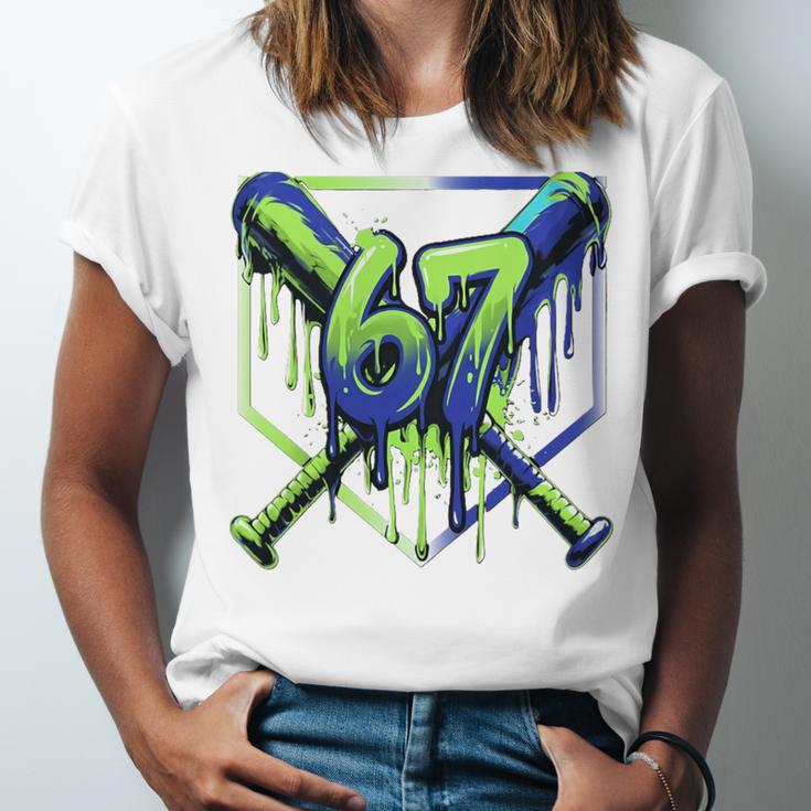 67 Baseball Drip Effect Urban Tee Style 6-7 Meme Graphic Premium Tri-Blend Unisex Jersey T-Shirt 67 Baseball Drip Effect Urban Tee Style 6-7 Meme Graphic Premium Tri-Blend Unisex Jersey T-Shirt