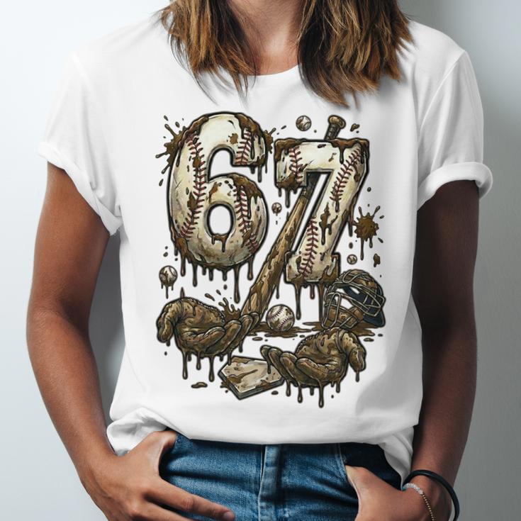 67 Baseball Six Seven Baseball 6 7 Kids Boys Girls Unisex Jersey T-Shirt
