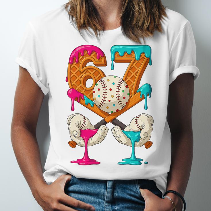 67 Ice Cream Drip Baseball Number 67 Player 67th Birthday Premium Tri-Blend Unisex Jersey T-Shirt 67 Ice Cream Drip Baseball Number 67 Player 67th Birthday Premium Tri-Blend Unisex Jersey T-Shirt