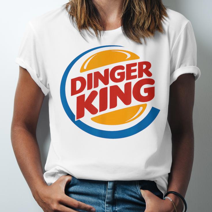 Baseball Dinger King Logo For Home Run Players And Fan Unisex Jersey T-Shirt