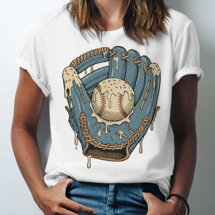 Baseball Drip Ice Cream Glove With Sprinkles And Ball Youth Premium Tri-Blend Unisex Jersey T-Shirt Baseball Drip Ice Cream Glove With Sprinkles And Ball Youth Premium Tri-Blend Unisex Jersey T-Shirt