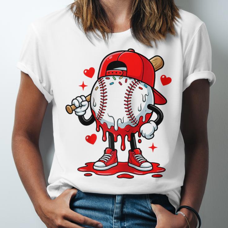 Baseball Drip Icecream Apparel Youth Boy Valentine Raglan Baseball Tee Unisex Jersey T-Shirt