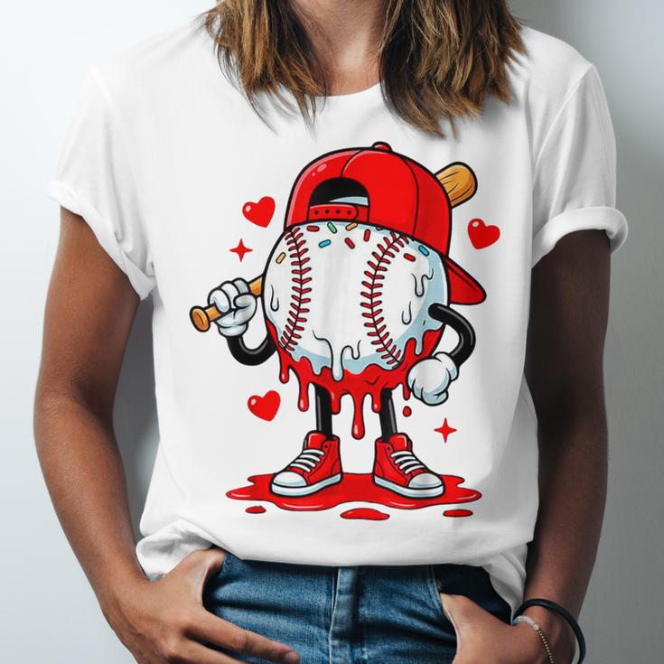 Baseball Drip Valentines Unisex Jersey T-Shirt