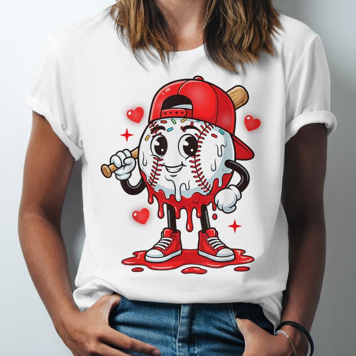 Baseball Ice Cream Valentine Dripping Game Day Men Boys Kids Unisex Jersey T-Shirt Baseball Ice Cream Valentine Dripping Game Day Men Boys Kids Unisex Jersey T-Shirt