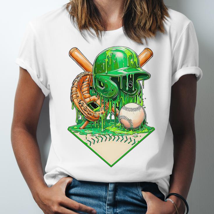 Baseball Life Style Ice Cream Drip Green Premium Tri-Blend Unisex Jersey T-Shirt Baseball Life Style Ice Cream Drip Green Premium Tri-Blend Unisex Jersey T-Shirt