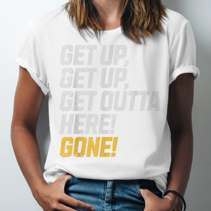 Baseball Player Get Up Get Outta Here Gone Home Run Unisex Jersey T-Shirt Baseball Player Get Up Get Outta Here Gone Home Run Unisex Jersey T-Shirt