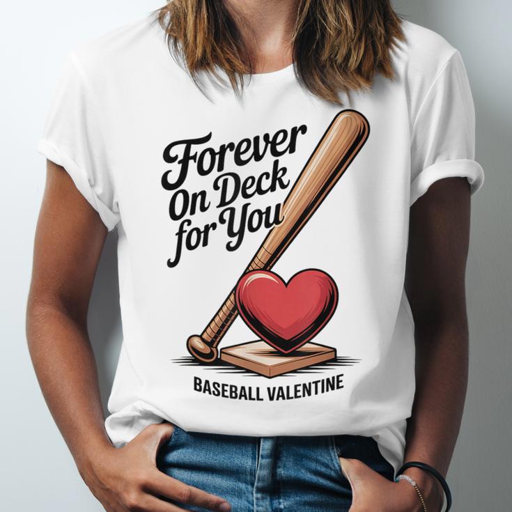 Baseball Valentine Forever On Deck For You Tee Unisex Jersey T-Shirt Baseball Valentine Forever On Deck For You Tee Unisex Jersey T-Shirt