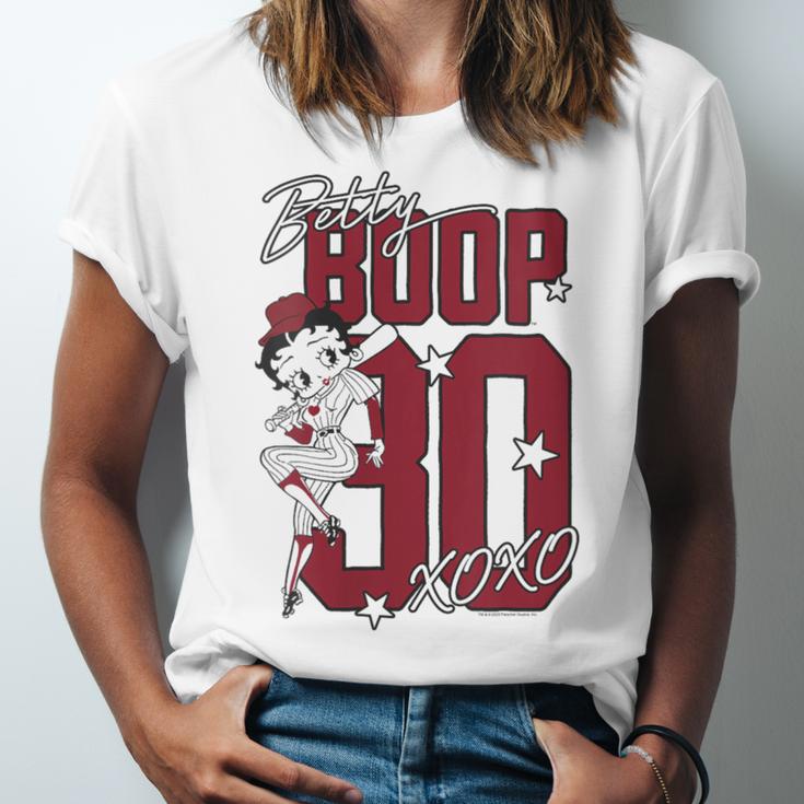 Betty Boop Baseball Logo Jersey With Stars Cute Cartoon Unisex Jersey T-Shirt