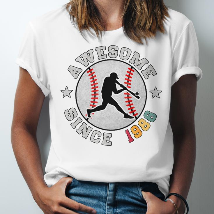 Birthday Baseball Lover 40 Years Old Awesome Since 1986 Premium Tri-Blend Unisex Jersey T-Shirt Birthday Baseball Lover 40 Years Old Awesome Since 1986 Premium Tri-Blend Unisex Jersey T-Shirt