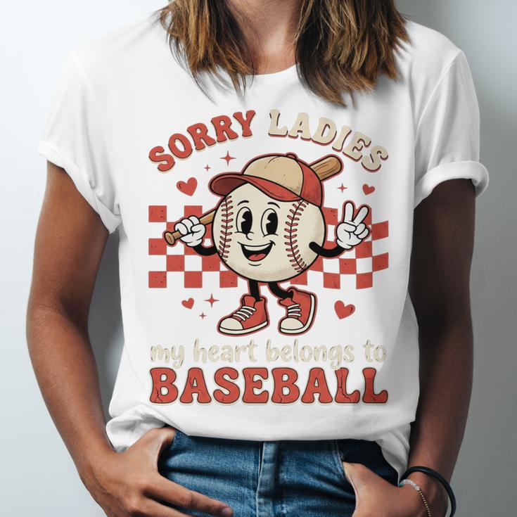 Boys & Women Men Baseball Valentine With Hearts Sporty Love Unisex Jersey T-Shirt