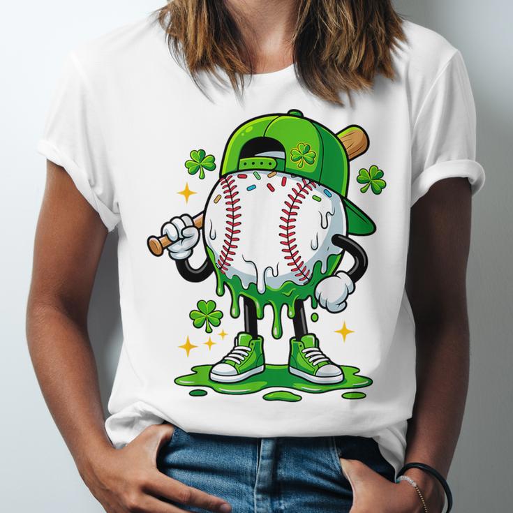 Boys St Patrick’s Day Baseball Drip Ice Cream Apparel Youth Unisex Jersey T-Shirt