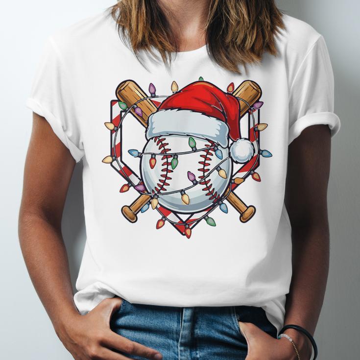 Christmas Baseball Santa Hat For Baseball Players Fans Unisex Jersey T-Shirt Christmas Baseball Santa Hat For Baseball Players Fans Unisex Jersey T-Shirt