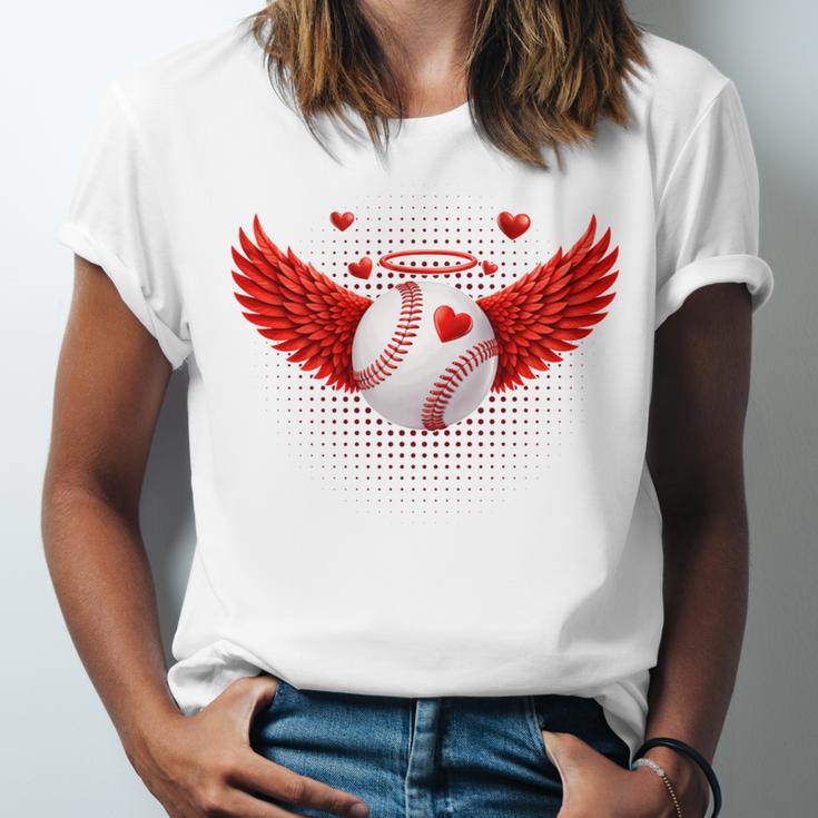 Cute Baseball &Cupid Wings Happy Valentines Boys Men Unisex Jersey T-Shirt Cute Baseball &Cupid Wings Happy Valentines Boys Men Unisex Jersey T-Shirt
