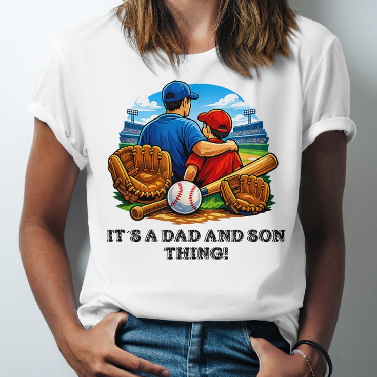 Father Son Baseball Father's Day Unisex Jersey T-Shirt Father Son Baseball Father's Day Unisex Jersey T-Shirt