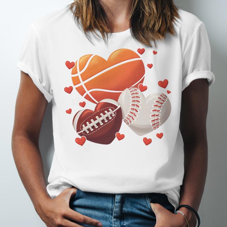 Football Basketball Baseball Heart Valentine Boys Men Kid Unisex Jersey T-Shirt Football Basketball Baseball Heart Valentine Boys Men Kid Unisex Jersey T-Shirt