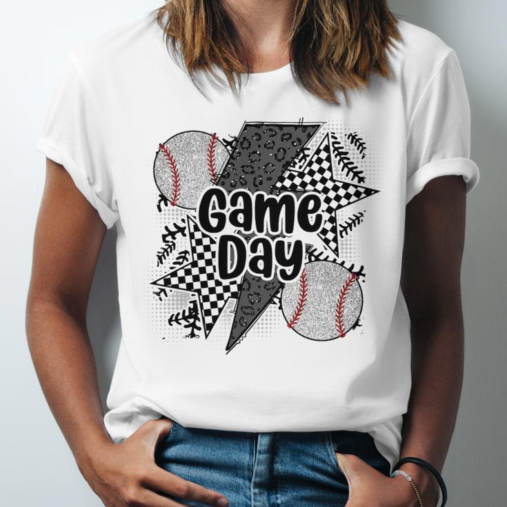 Game Day Baseball Retro Checkered Baseball Unisex Jersey T-Shirt Game Day Baseball Retro Checkered Baseball Unisex Jersey T-Shirt