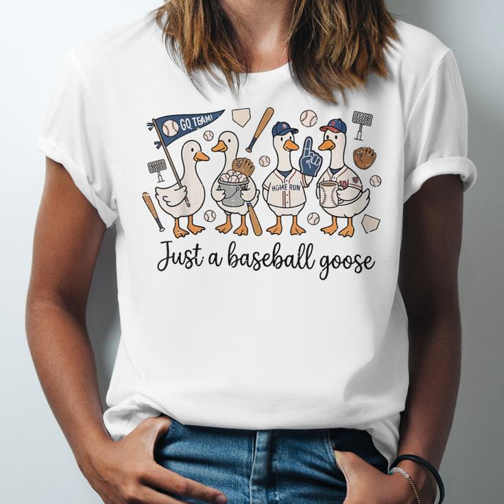 Game Day Just A Baseball Goose Cute Duck Team Sports Unisex Jersey T-Shirt