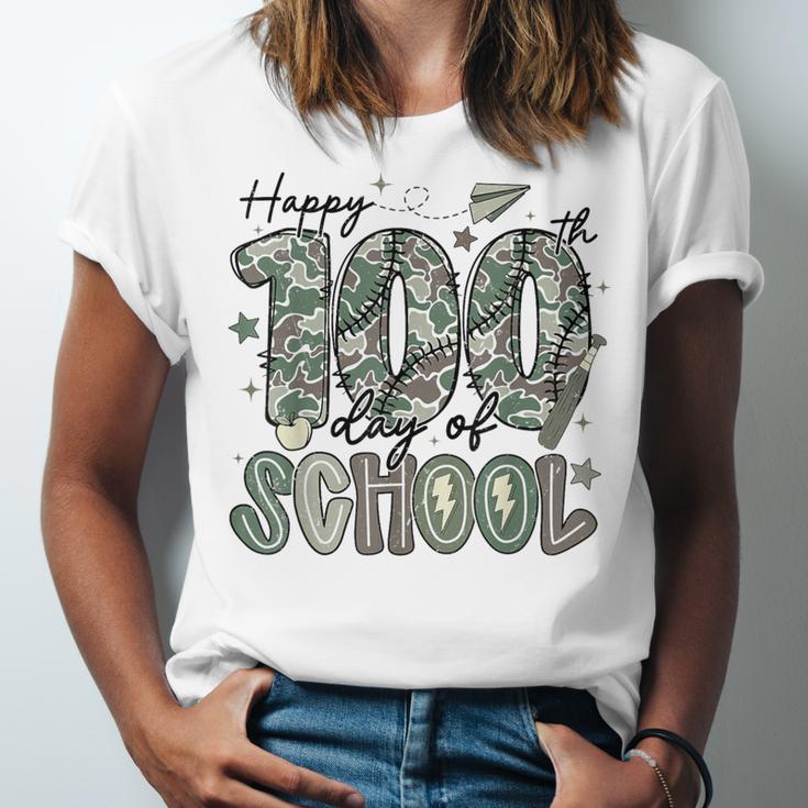 Happy 100th Day Of School Baseball Camo Boys Kids Toddler Unisex Jersey T-Shirt Happy 100th Day Of School Baseball Camo Boys Kids Toddler Unisex Jersey T-Shirt