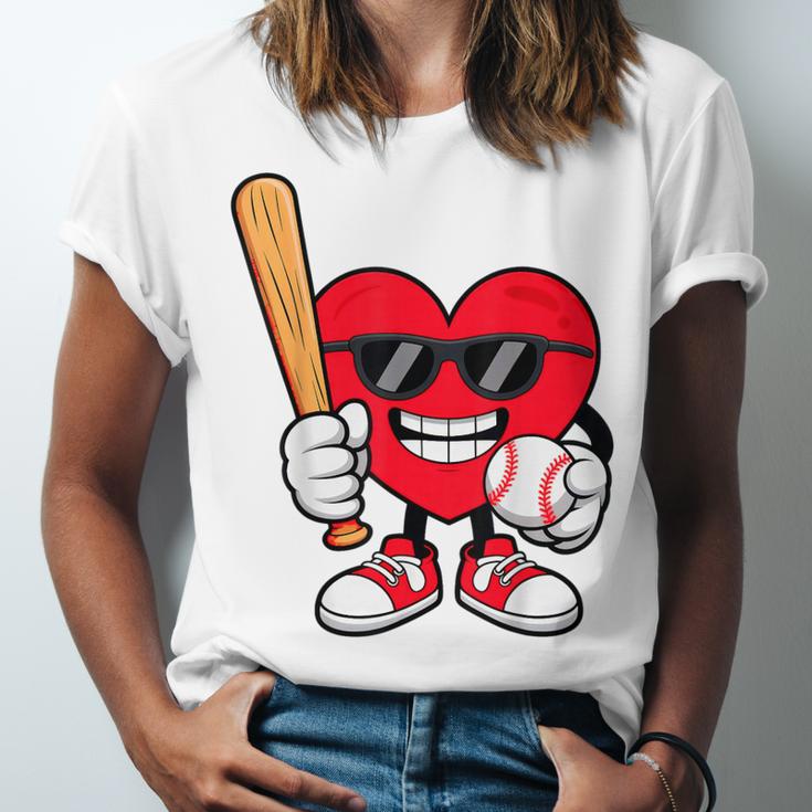 Heart Playing Baseball Valentines Day Unisex Jersey T-Shirt Heart Playing Baseball Valentines Day Unisex Jersey T-Shirt