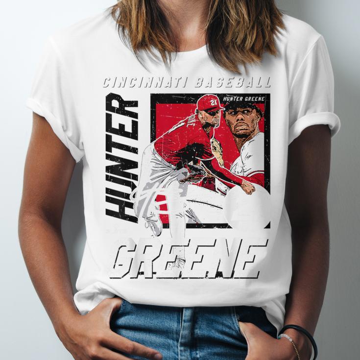 Hunter Greene Cincinnati MLB Baseball Players MLBHGR203M Unisex Jersey T-Shirt Hunter Greene Cincinnati MLB Baseball Players MLBHGR203M Unisex Jersey T-Shirt
