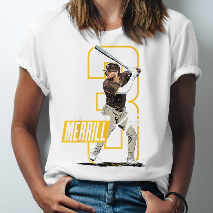 Jackson Merrill San Diego MLB Baseball Player MLBJME202M Unisex Jersey T-Shirt Jackson Merrill San Diego MLB Baseball Player MLBJME202M Unisex Jersey T-Shirt