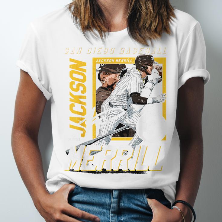 Jackson Merrill San Diego MLB Baseball Player MLBJME203M Unisex Jersey T-Shirt
