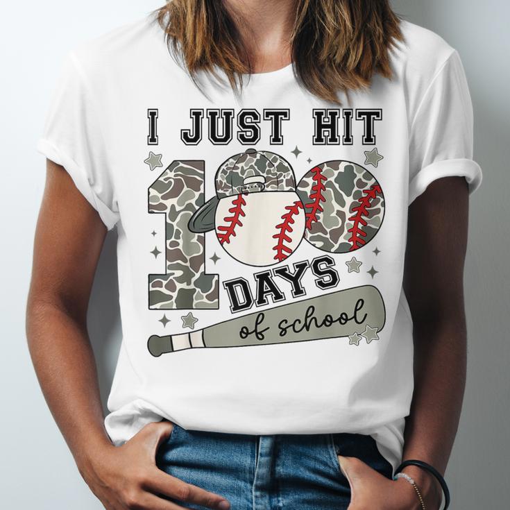 I Just Hit 100 Days Of School Teacher Baseball Boys Kids Unisex Jersey T-Shirt I Just Hit 100 Days Of School Teacher Baseball Boys Kids Unisex Jersey T-Shirt