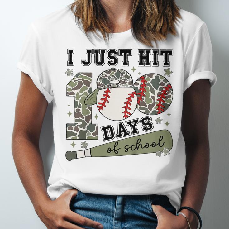 Kids I Just Hit 100 Days Boys 100 Days Of School Baseball Kids Unisex Jersey T-Shirt Kids I Just Hit 100 Days Boys 100 Days Of School Baseball Kids Unisex Jersey T-Shirt