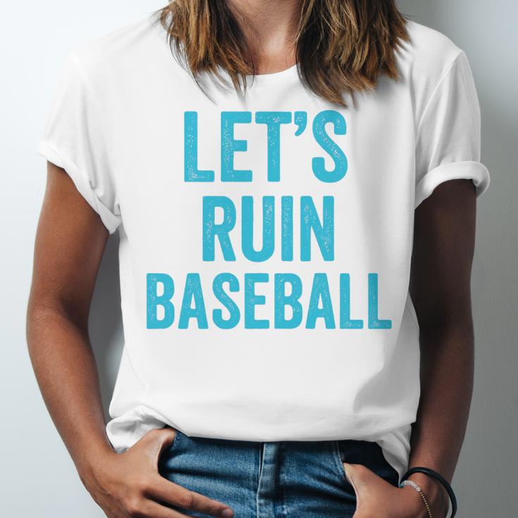 Let's Ruin Baseball Baseball Humor Sarcastic Baseball Premium Tri-Blend Unisex Jersey T-Shirt