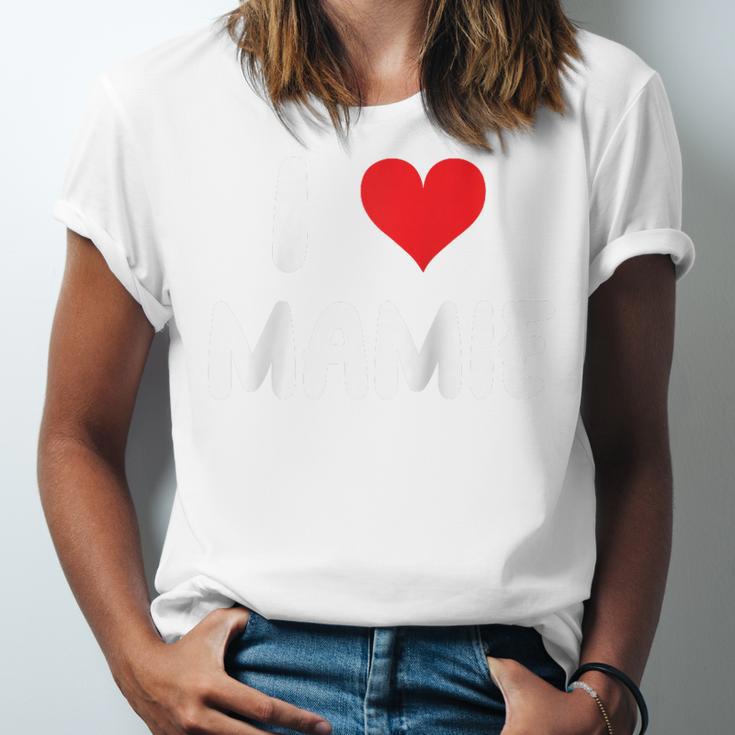 I Love Mamie Heart Grandma Grandmother Grandparent Raglan Baseball Tee Unisex Jersey T-Shirt I Love Mamie Heart Grandma Grandmother Grandparent Raglan Baseball Tee Unisex Jersey T-Shirt