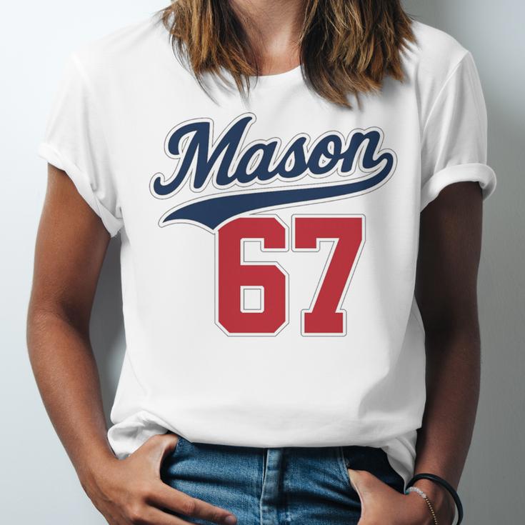 Mason 67 Jersey Baseball Men Women Boys Girls Number 6 7 Unisex Jersey T-Shirt Mason 67 Jersey Baseball Men Women Boys Girls Number 6 7 Unisex Jersey T-Shirt