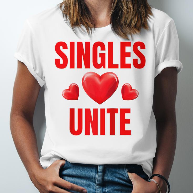 Singles Unite Valentines Day Humor For Singles Raglan Baseball Tee Unisex Jersey T-Shirt Singles Unite Valentines Day Humor For Singles Raglan Baseball Tee Unisex Jersey T-Shirt
