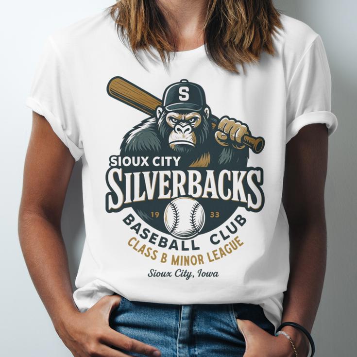 Sioux City Silverbacks Retro Minor League Baseball Unisex Jersey T-Shirt Sioux City Silverbacks Retro Minor League Baseball Unisex Jersey T-Shirt