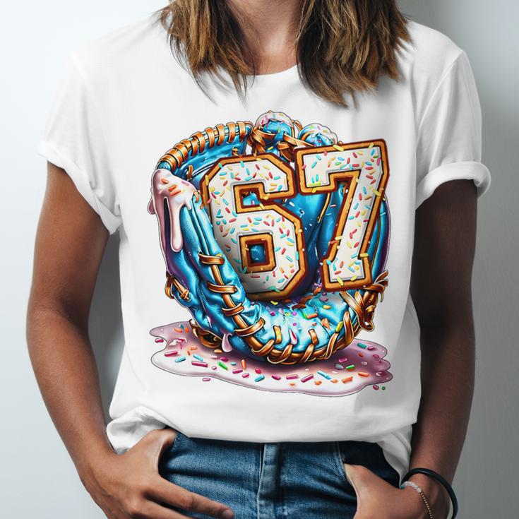 Six Seven Baseball Lifestyle 67 Meme Gen Alpha Slang Premium Tri-Blend Unisex Jersey T-Shirt