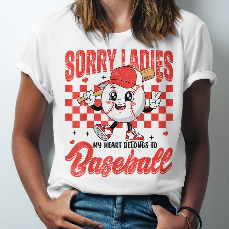 Sorry Ladies My Heart Belongs To Baseball Valentines Boys Unisex Jersey T-Shirt Sorry Ladies My Heart Belongs To Baseball Valentines Boys Unisex Jersey T-Shirt