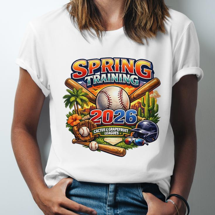 Spring Training 2026 Baseball Fan Retro Palm Cactus Premium Tri-Blend Unisex Jersey T-Shirt Spring Training 2026 Baseball Fan Retro Palm Cactus Premium Tri-Blend Unisex Jersey T-Shirt