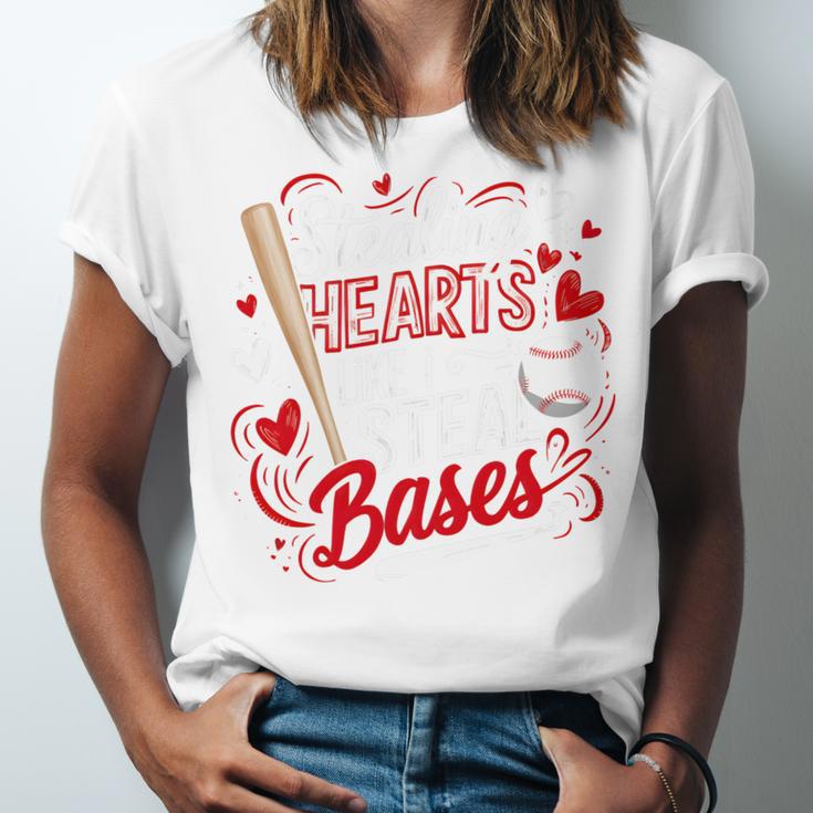 Stealing Hearts Like I Steal Bases Softball Baseball Batter Unisex Jersey T-Shirt Stealing Hearts Like I Steal Bases Softball Baseball Batter Unisex Jersey T-Shirt