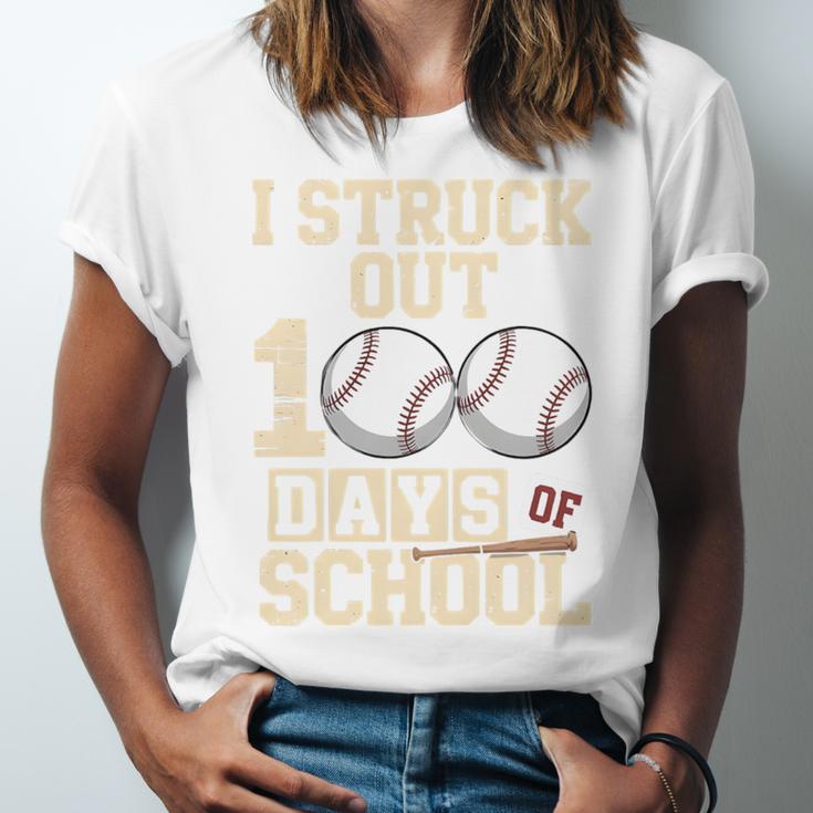 I Struck Out 100 Days Of School Baseball Fan Students Batter Premium Tri-Blend Unisex Jersey T-Shirt I Struck Out 100 Days Of School Baseball Fan Students Batter Premium Tri-Blend Unisex Jersey T-Shirt