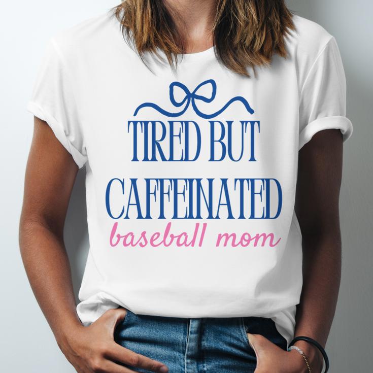 Tired But Caffeinated Baseball Mom Trendy Tired Baseball Mom Unisex Jersey T-Shirt Tired But Caffeinated Baseball Mom Trendy Tired Baseball Mom Unisex Jersey T-Shirt