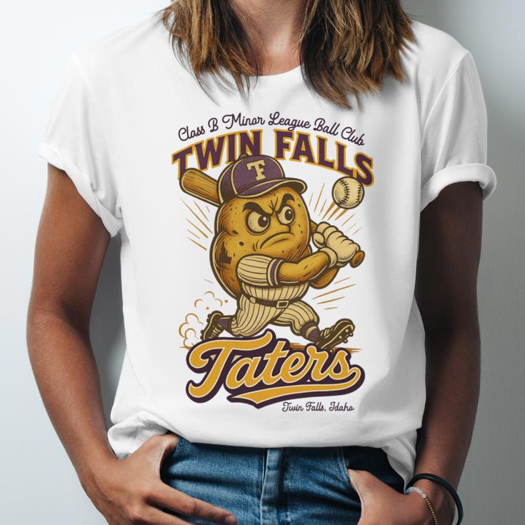 Twin Falls Taters Minor League Baseball Team Unisex Jersey T-Shirt