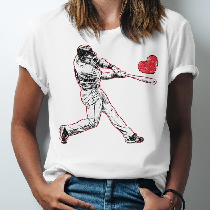 Valentines Baseball Batter Heart Player Silhouette Premium Tri-Blend Unisex Jersey T-Shirt Valentines Baseball Batter Heart Player Silhouette Premium Tri-Blend Unisex Jersey T-Shirt