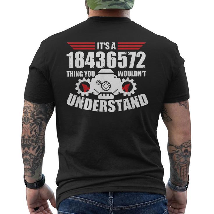 18436572のことだよ君にはわからないだろうけど面白い8 メンズTシャツ バックプリント