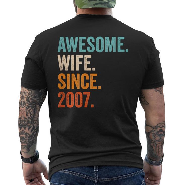 19 Aniversario De Boda 19 Años Camiseta Hombre Estampado Espalda