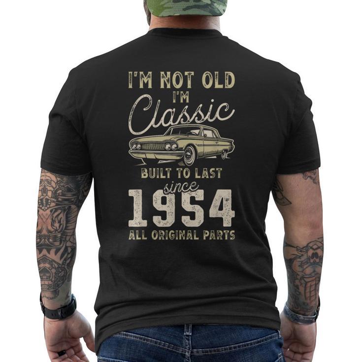 1954年生まれ、72歳の誕生日、クラシックカー メンズTシャツ バックプリント