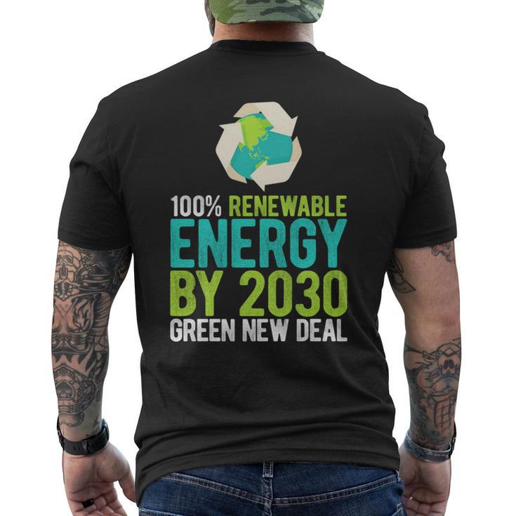 2030年までにグリーンニューディールの再生可能エネルギー 長袖tシャツ メンズTシャツ バックプリント