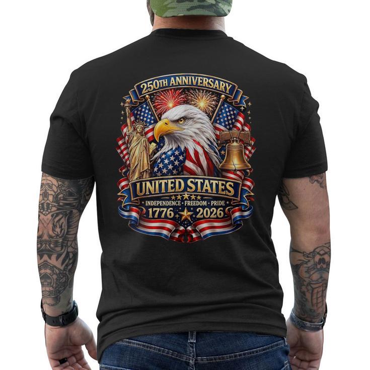 250 Anniversary Usa Patriotic Flag 250Th 4Th Of July Men's T-shirt Back Print