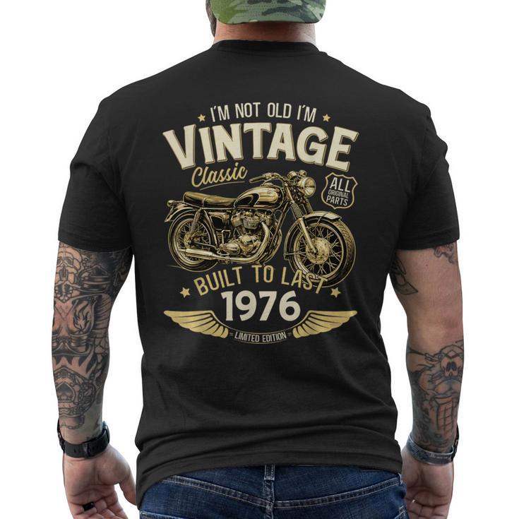 50 Cumpleaños Hombre Moto Biker Motero Intage 1976 Camiseta Hombre Estampado Espalda