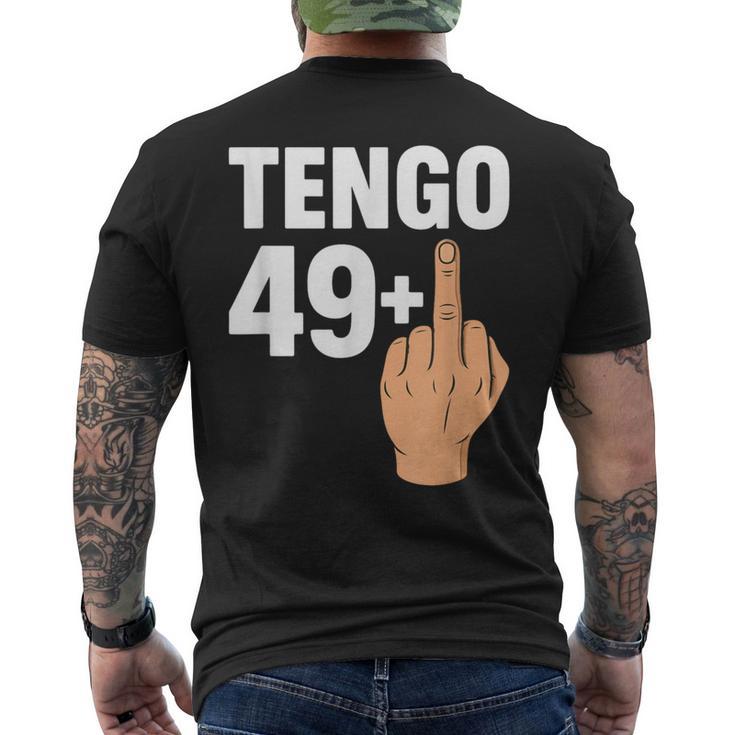 50歳の誕生日 おもしろユーモア 49 プラスワン オリジナルパーティー メンズTシャツ バックプリント
