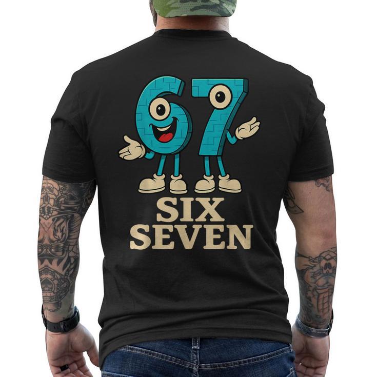 67 シックスセブン 6-7 面白いイタリアンブレインロットスラングゲームミーム メンズTシャツ バックプリント
