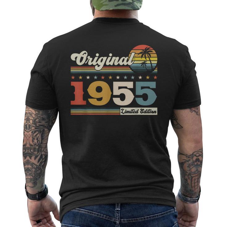 70 歳の誕生日 男性 オリジナル ヴィンテージ 1955 年 ギフト メンズTシャツ バックプリント